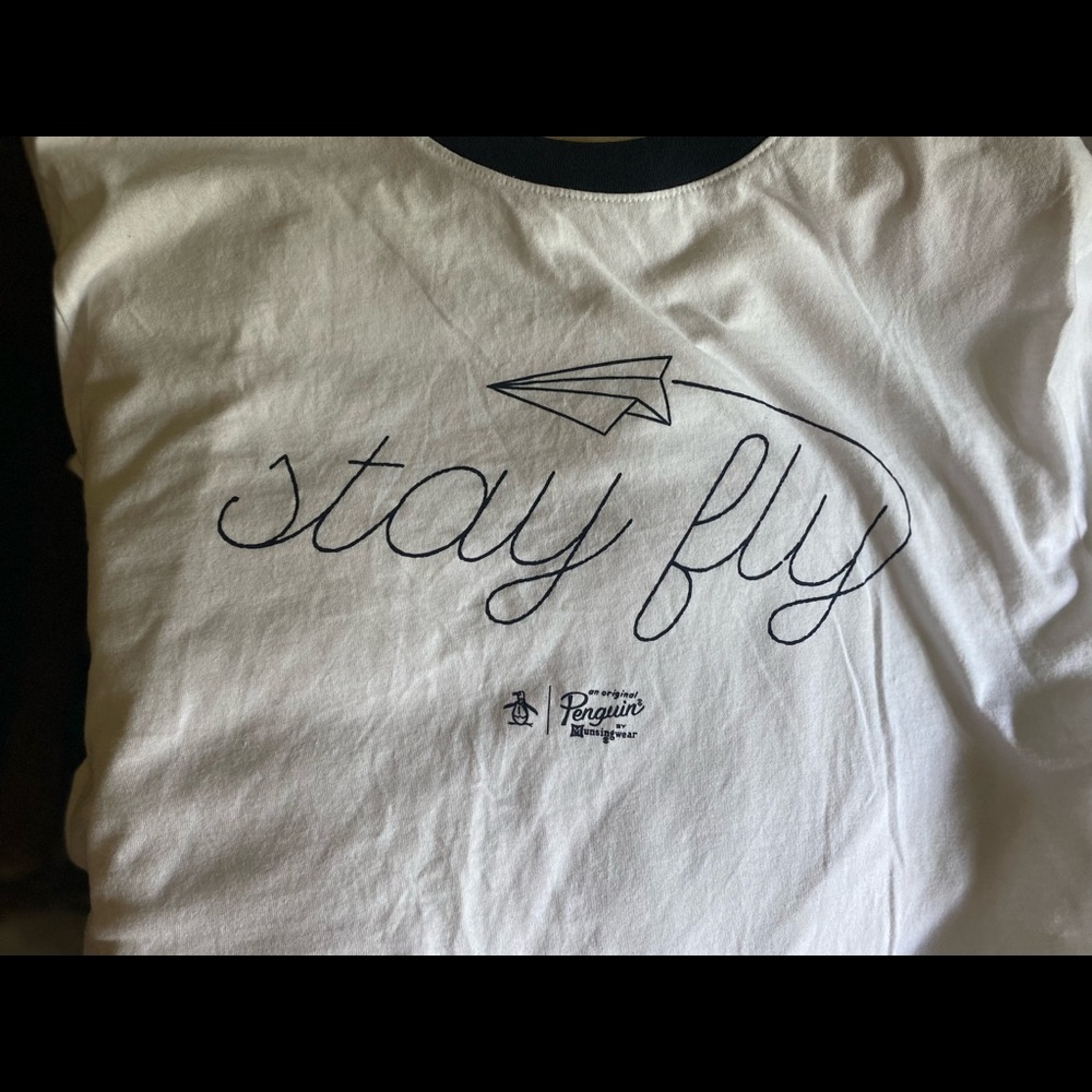 Penguin T-shirt by Munsingwear ‘stay fly’. Size XXL - Picture 3 of 5